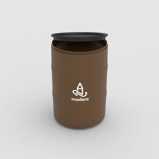 TAMBOR DE RECICLAJE DE COLOR CON TAPA