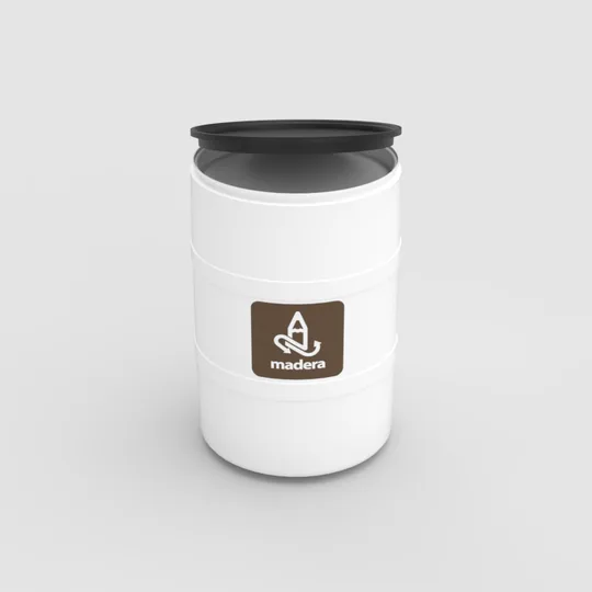 TAMBOR DE RECICLAJE BLANCO CON TAPA