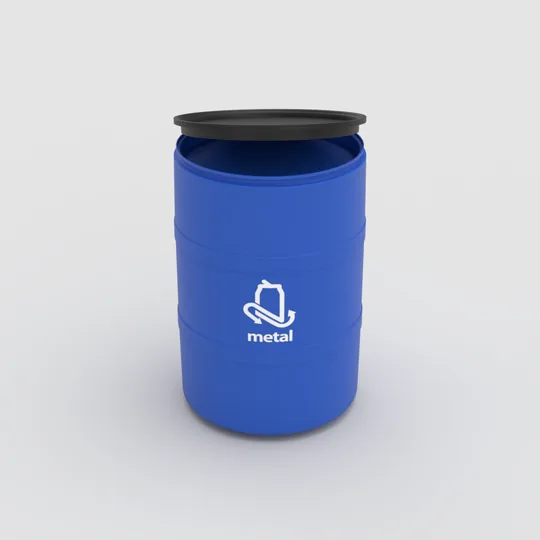 TAMBOR DE RECICLAJE DE COLOR CON TAPA