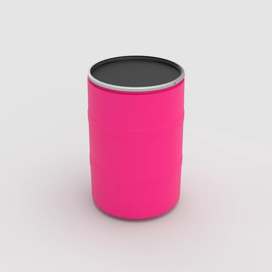 tambo-plastico-200-litros-abierto-rosa-tapa-negra-plastank