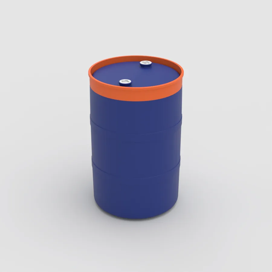 tambo-plastico-200-litros-anillo-naranja-tambo-azul-marino-plastank